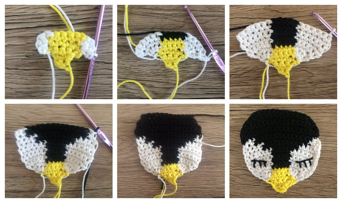 Blog-Inhaltsbild für 'Pinguinapplikation, kostenlose Häkelanleitung'